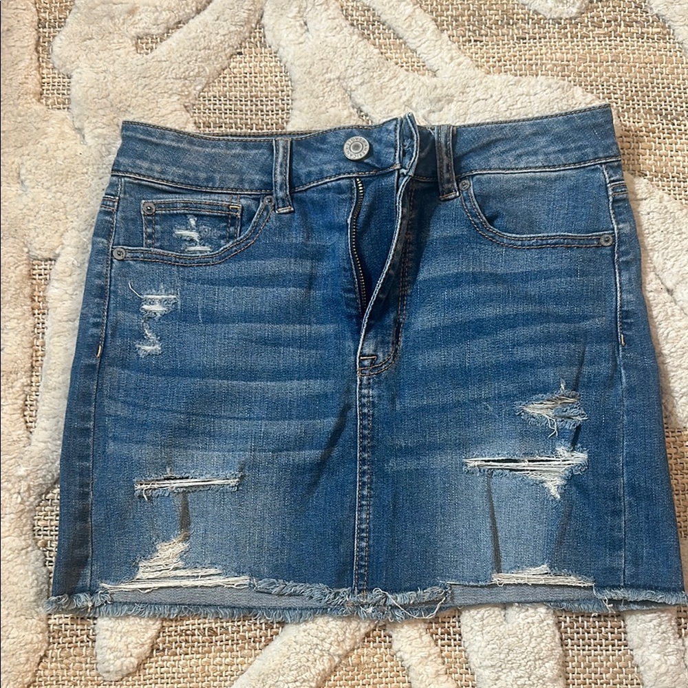 American Eagle Outfitters Blue Pencil Mini Skirt Casual